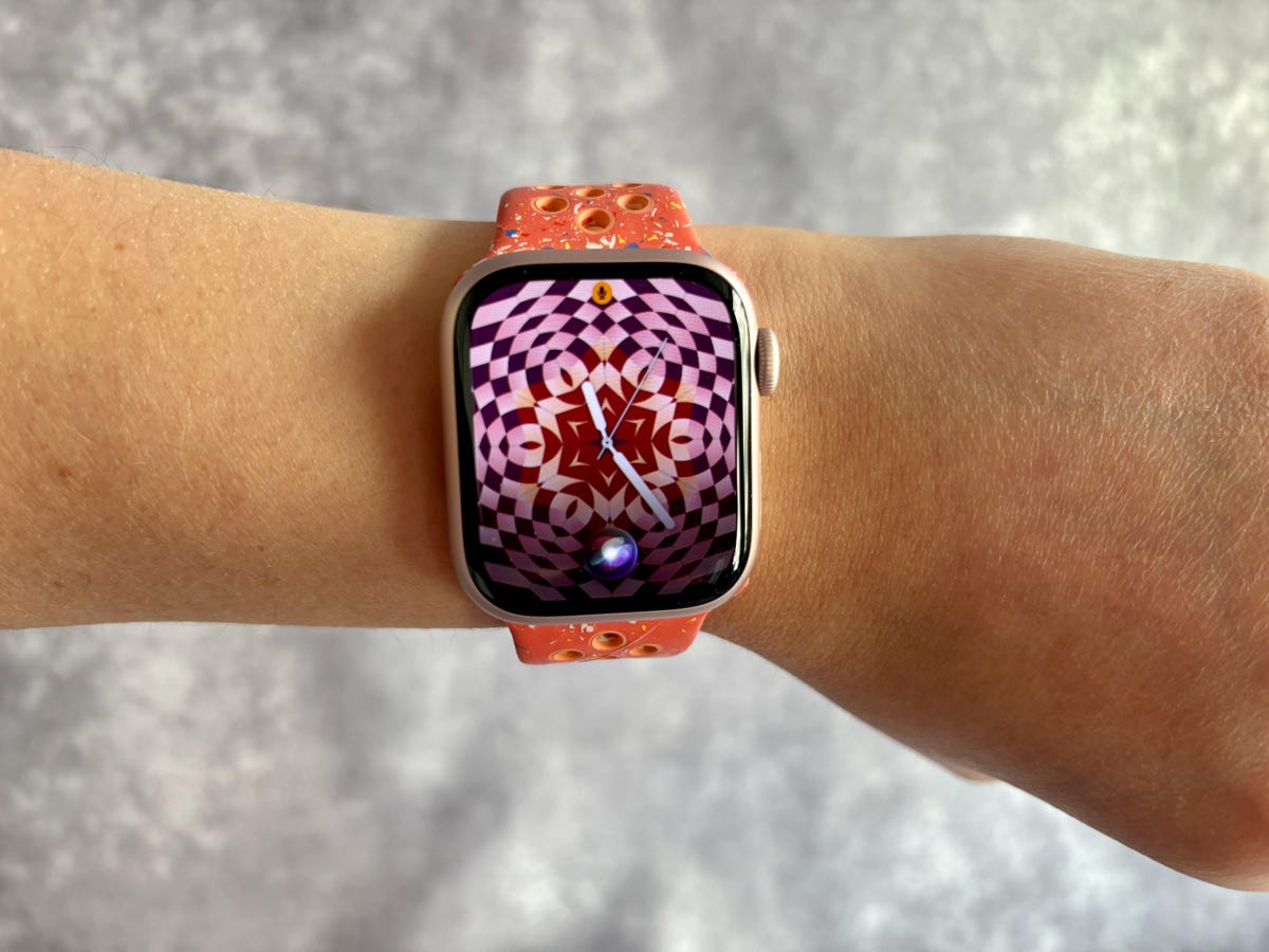The Apple Watch Series 9 on someone's wrist